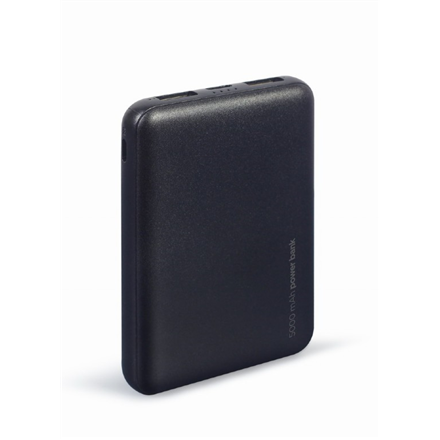 Gembird | akupank | PB05-02 | 5000 mAh | 2 x USB-AF | Must