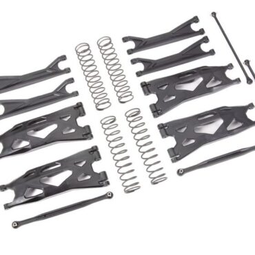 Traxxas TRX7895 Wide-X-Maxx-Kit black wishbones, tie rods, shafts + spring