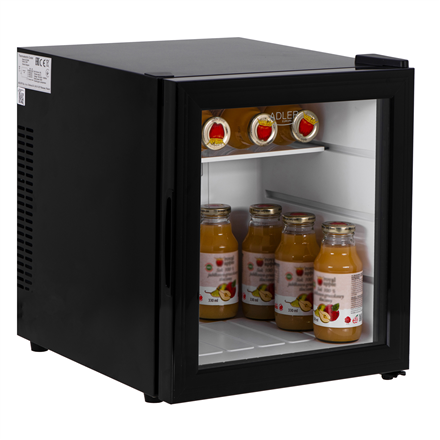 Adler | Thermoelecric Jahuti | AD 8088 | energiaklass E | eraldiseisev | Larder | kõrgus 44.6 cm | külmiku mahutavus 28 L | 35 dB | Must