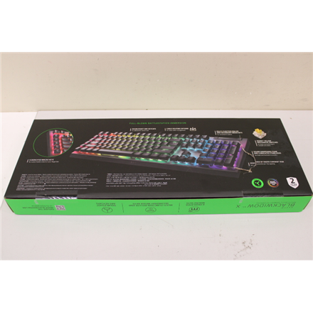 LÕPUMÜÜK. Razer BlackWidow V4 X mehaaniline Gaming klaviatuur, kollane Switch, US asetus, juhtmega, Must | Razer | mehaaniline Gaming klaviatuur | BlackWidow V4 X | mehaaniline Gaming klaviatuur | juhtmega | US | kahjustunud pakend | Must | kollane mehaaniline Switches (Linear)