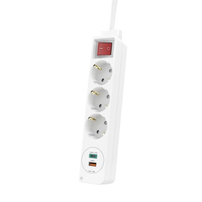 Hama Power Strip, 1,4m, USB, valge - Pikendusjuhe