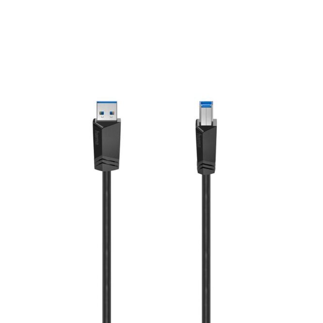 Hama USB-A / USB-B Cable, 5 Gbit/s, must - Kaabel