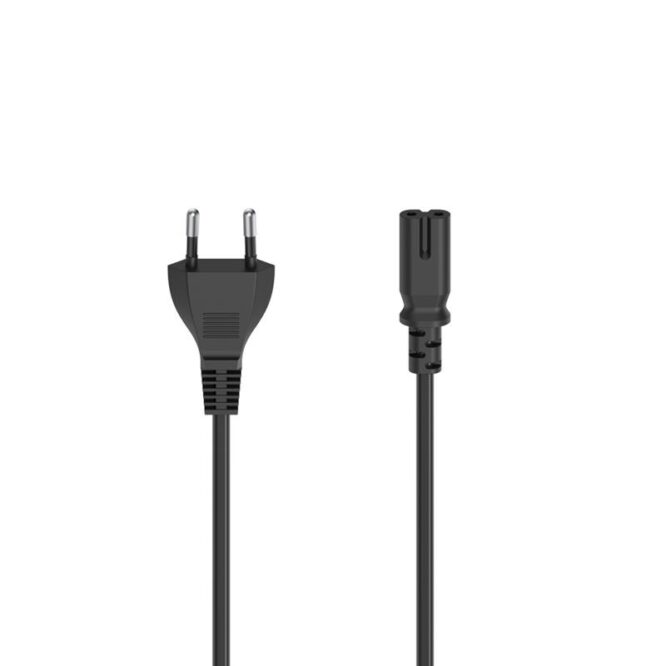 Hama power cord, 2-pin, 1,5m, must - Voolujuhe