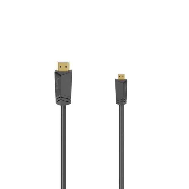 Hama High Speed ​​HDMI 2.0b - HDMI micro, 1,5 m, tumehall - Kaabel