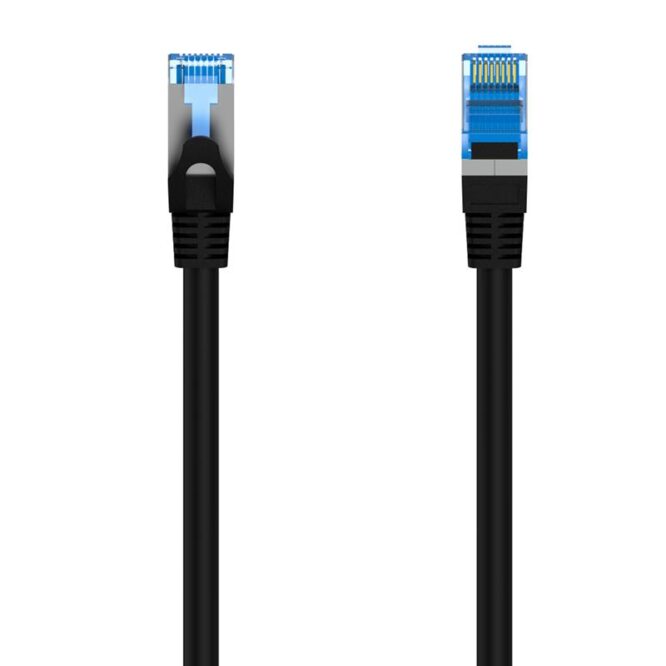 Hama Network Cable, CAT-6a, 10 Gbit/s, S/FTP varjestusega, 10 m, must - Ethernet kaabel