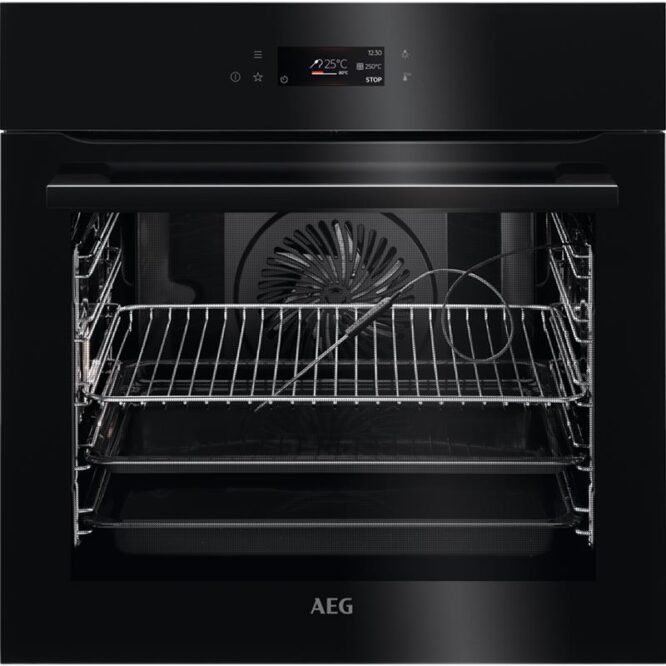 AEG AssistedCooking 8000, 71 L, pürolüütiline puhastus, must - Integreeritav ahi