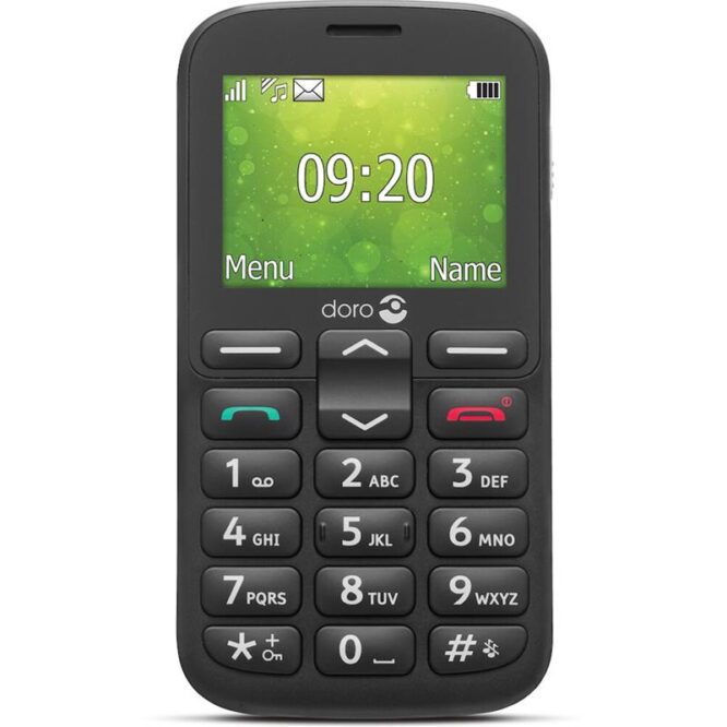 Doro 1380, must - Mobiiltelefon