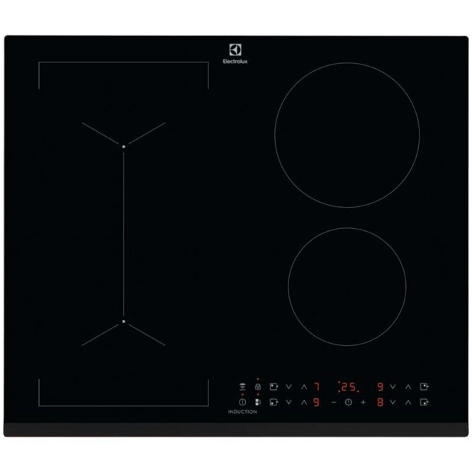 Electrolux 600 FlexiBridge, Hob2Hood, laius 59 cm, raamita, must - Integreeritav induktsioonpliidiplaat