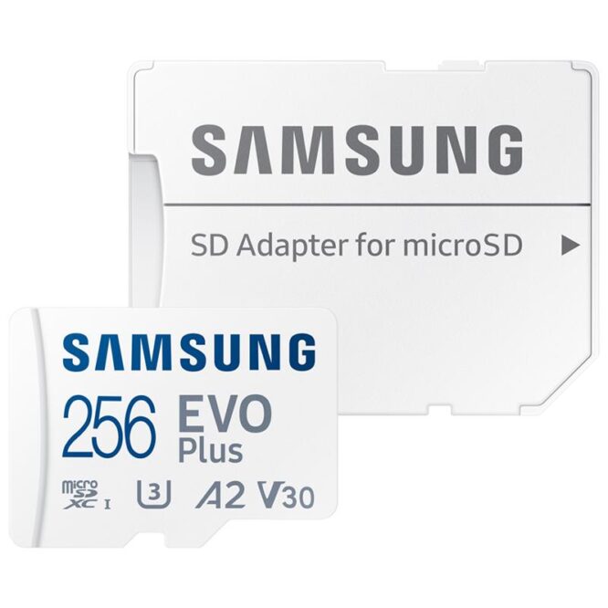 Samsung EVO Plus, microSDXC, 256 GB, valge - Mälukaart ja adapter