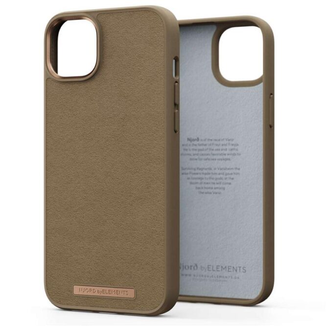 Njord byElements Suede Comfort+, iPhone 14 Plus, pruun - Ümbris