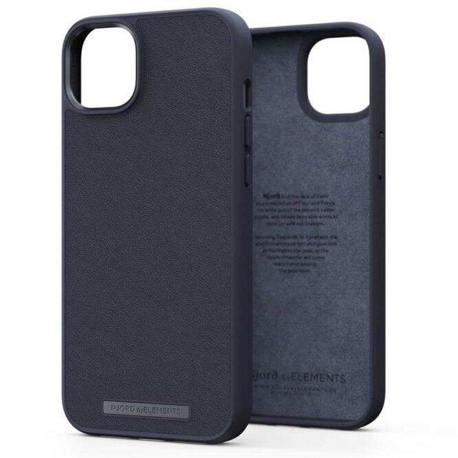 Njord byElements Genuine Leather, iPhone 14 Plus, must - Nahkümbris