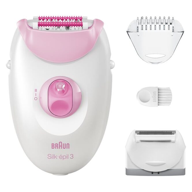 Braun Silk epil 3, valge/roosa - Epilaator