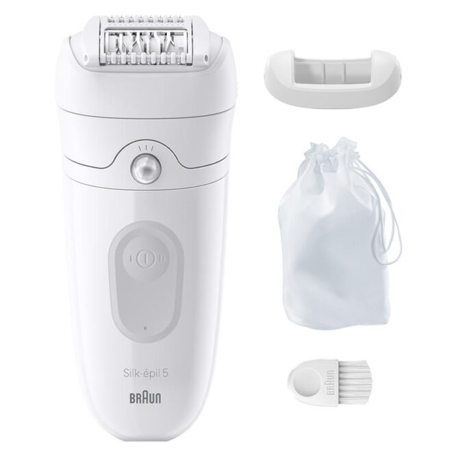 Braun Silk epil 5, märg- ja kuivkasutus, valge - Epilaator