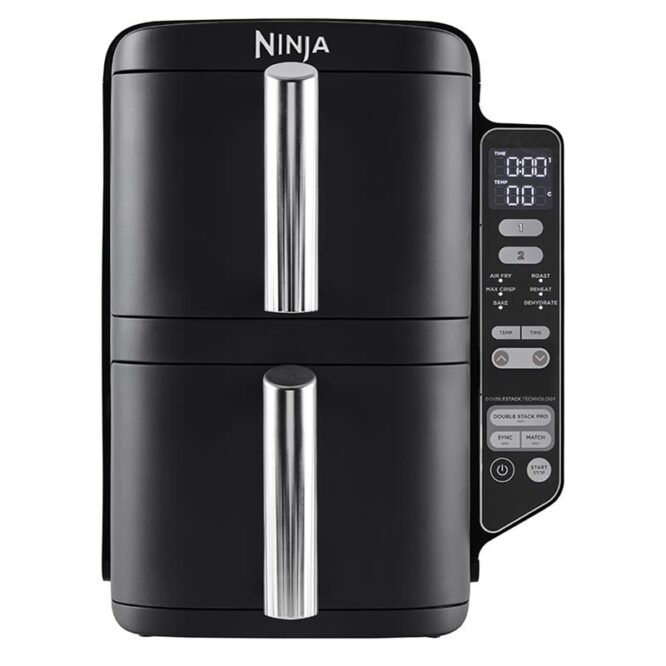 Ninja Double Stack 7.6 L, 2470 W, must - Kuumaõhufritüür