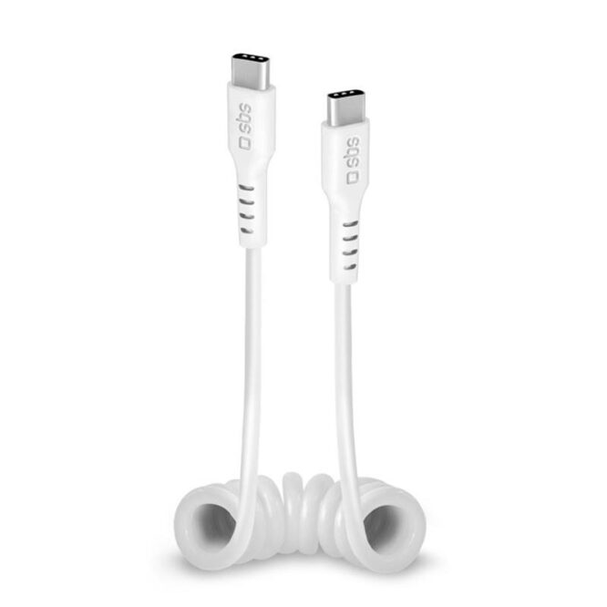 SBS Charging Data Cable, USB-C - USB-C, valge - Kaabel