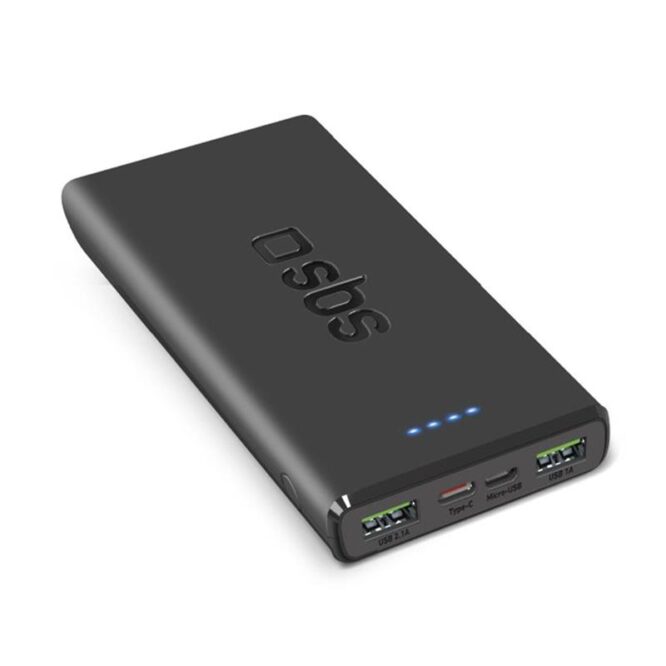 SBS Power Bank, 10000 mAh, 20 W, must - Akupank