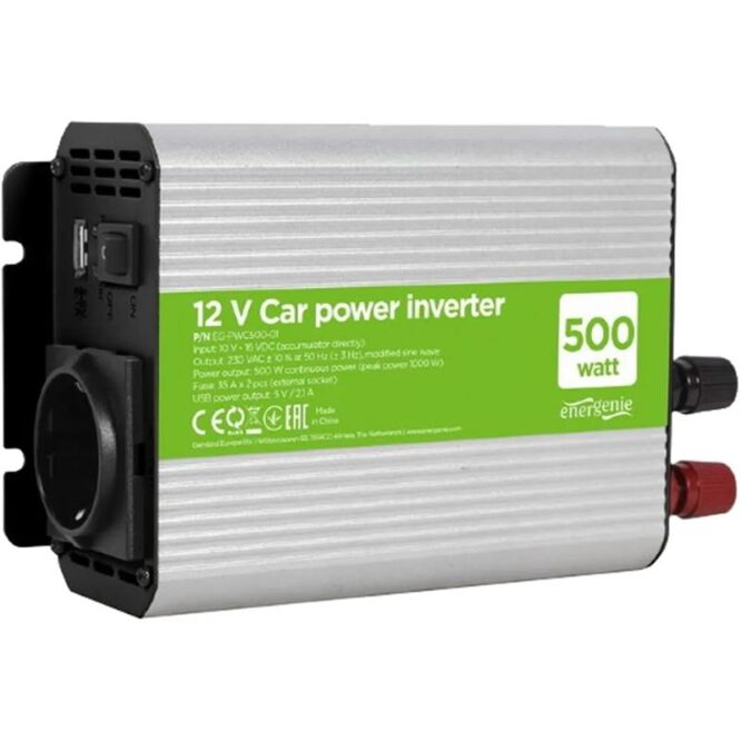 Gembird 12V-> 500W + USB port - Inverter