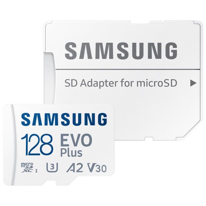 Samsung EVO Plus, microSDXC, 128 GB, valge - Mälukaart ja adapter