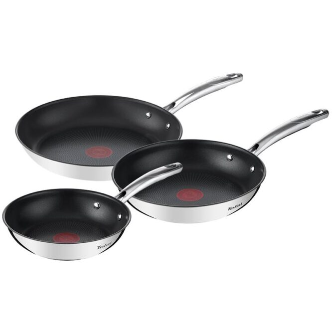 Tefal Duetto+, 20/24/28 cm, 3-osaline, roostevaba teras - Praepannide komplekt