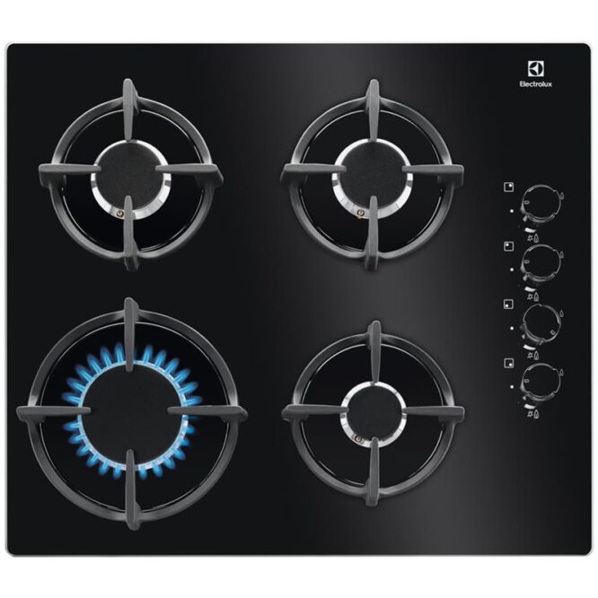 Electrolux 600, laius 59 cm, must - Integreeritav gaasipliidiplaat