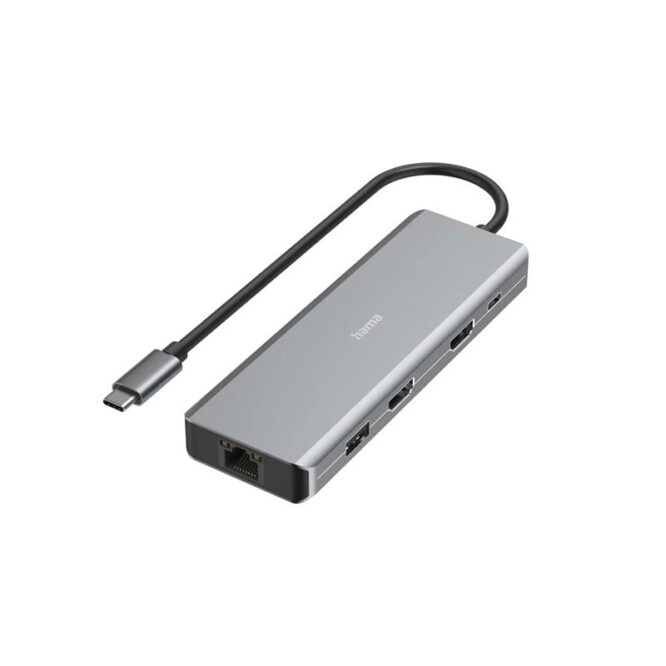 Hama CONNECT2Media, USB-C Hub, 9 porti, 100 W, hall - Sülearvutidokk
