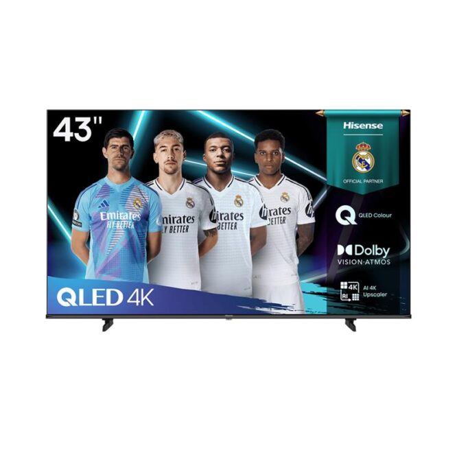 Hisense E7Q, 43'', 4K UHD, QLED, must - Teler