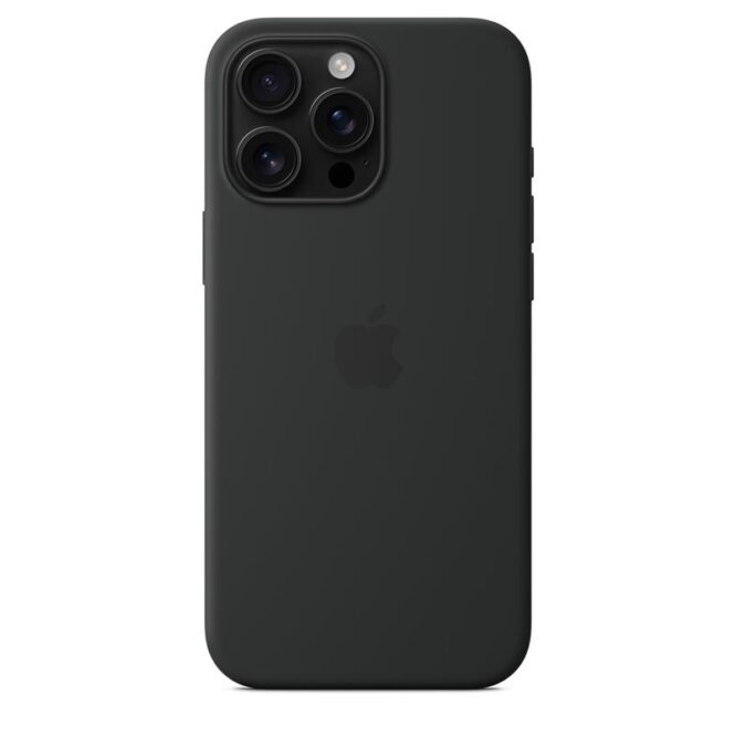 Apple Silicone Case with Magsafe, iPhone 16 Pro Max, must - Ümbris