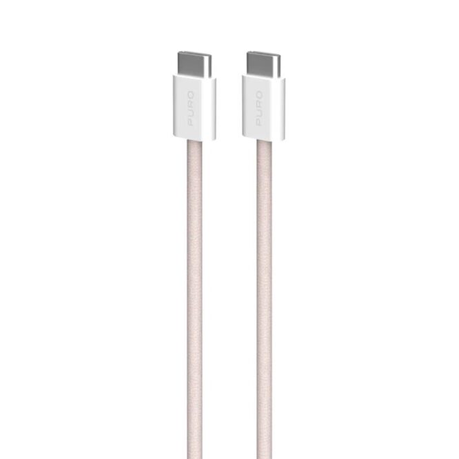 Puro Fabrik 2.0, USB-C to USB-C, 60 W, roosa - Kaabel