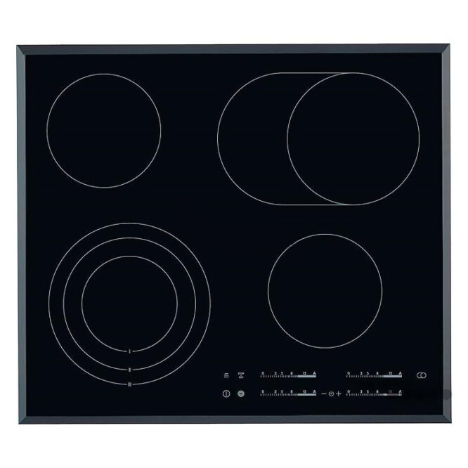 AEG, laius 59 cm, raamita, must - Integreeritav keraamiline pliidiplaat