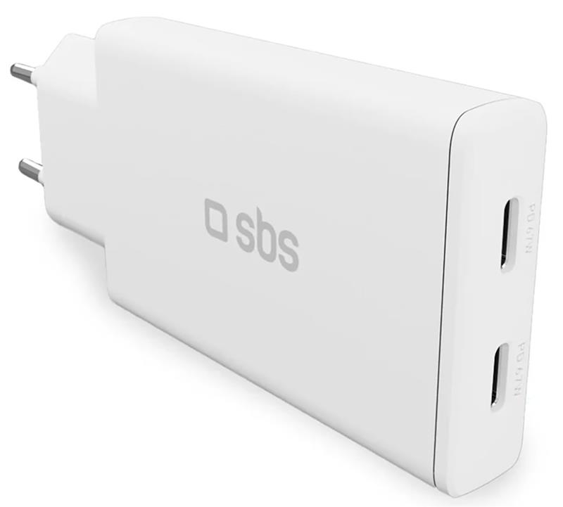 SBS Wall Charger, 2xUSB-C, 67 W, valge - Laadija