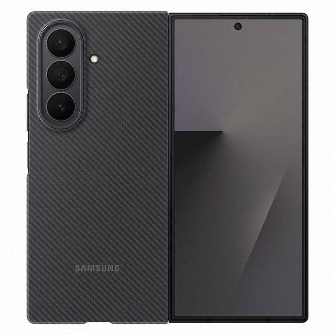 Samsung Carbon Shield Case, Galaxy Fold7, must - Nutitelefoni ümbris