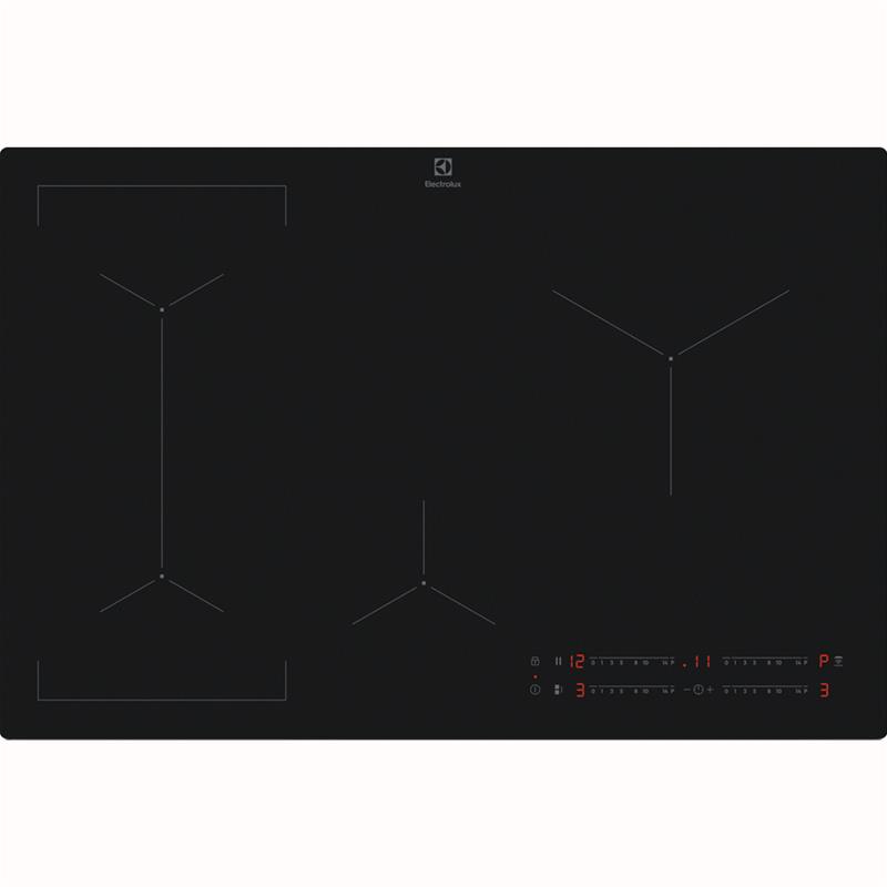 Electrolux 600 SaphirMatt SE® Bridge Hob2Hood, laius 80 cm, must - Integreeritav induktsioonpliidiplaat