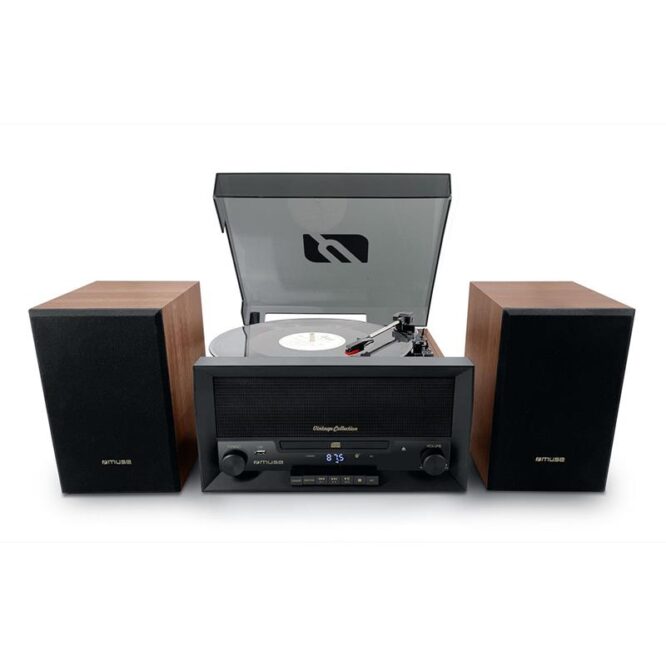 Muse MT-120 MB, CD, USB, Bluetooth, vinüülplaadimängija, must/pruun - Muusikakeskus