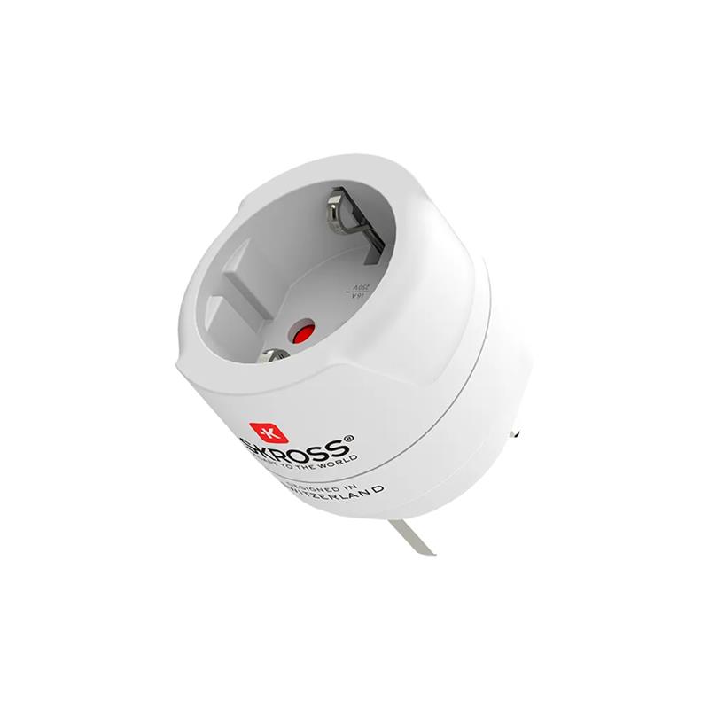 Skross Europe to UK, valge - Reisiadapter