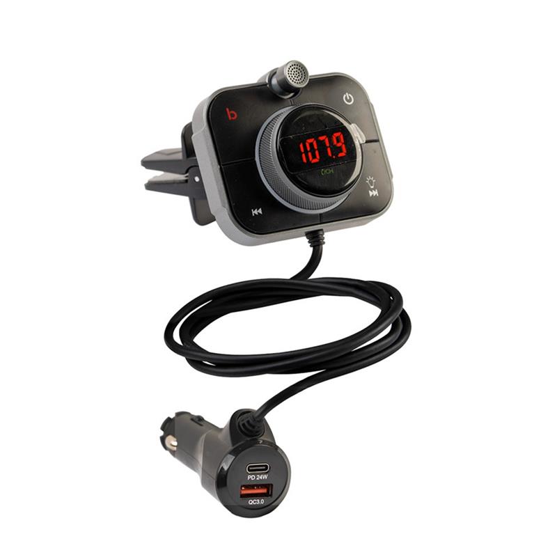 Kenner FT-624 BT, Bluetooth, USB-C, USB QC 3.0, RGB valgus, must - FM saatja