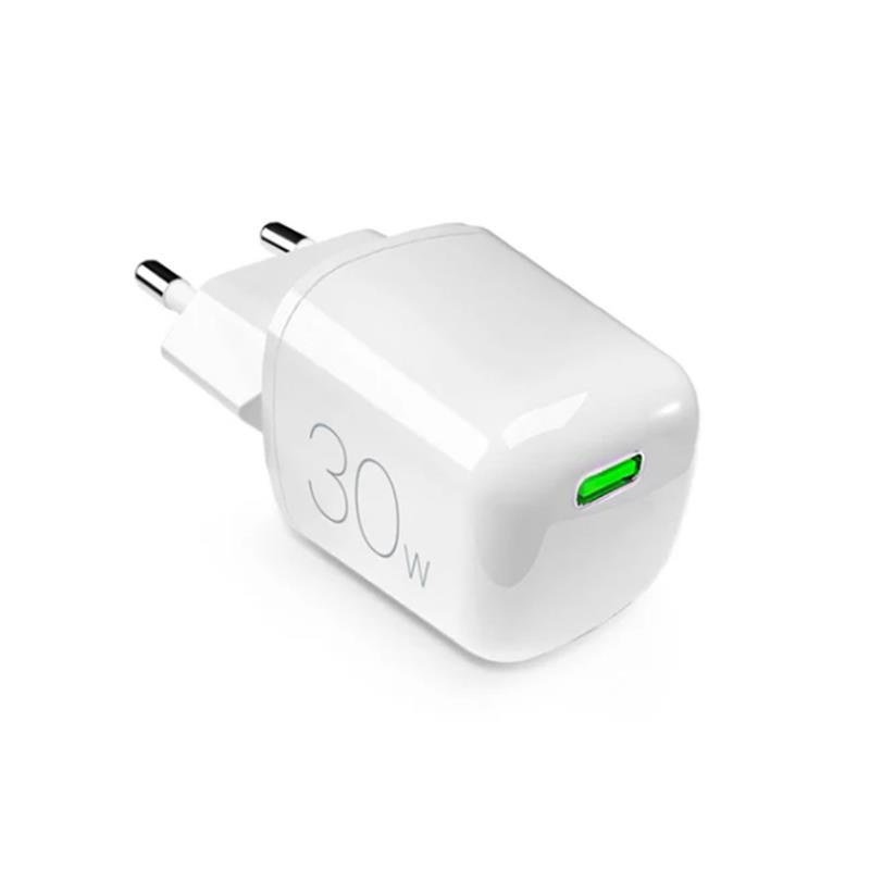 Puro MiniPro Wall Charger, GaN, 30 W, USB-C, valge - Laadija