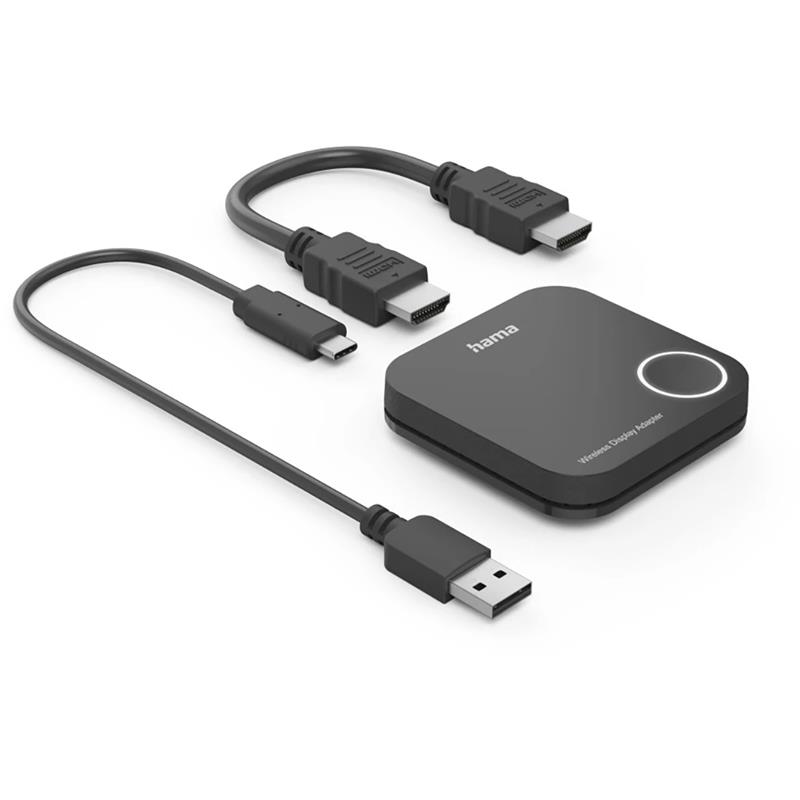 Hama Wireless display adapter, HDMI, FULL HD, must - Juhtmevaba adapter