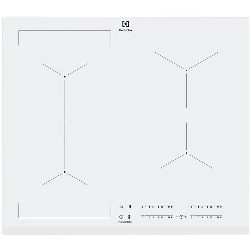 Electrolux, EcoTimer, laius 59 cm, raamita, valge - Integreeritav induktsioonpliidiplaat