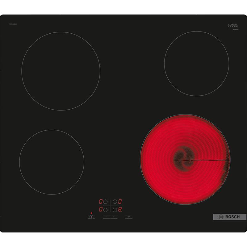 Bosch, laius 59,2 cm, raamita, must - Integreeritav keraamiline pliidiplaat