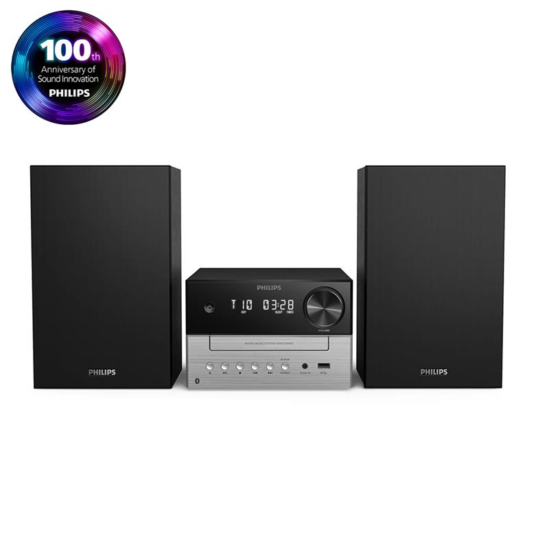 Philips TAM3205, 2.0, must/hõbe - Muusikakeskus