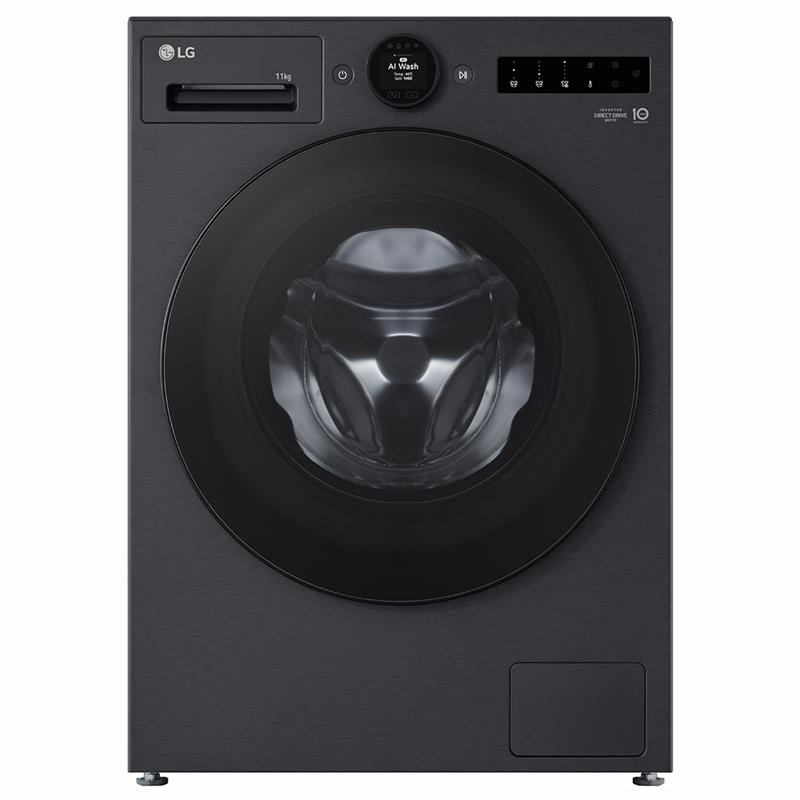 LG TurboWash 360˚, 11 kg, sügavus 55 cm, 1400 p/min, mattmust - Eestlaetav pesumasin