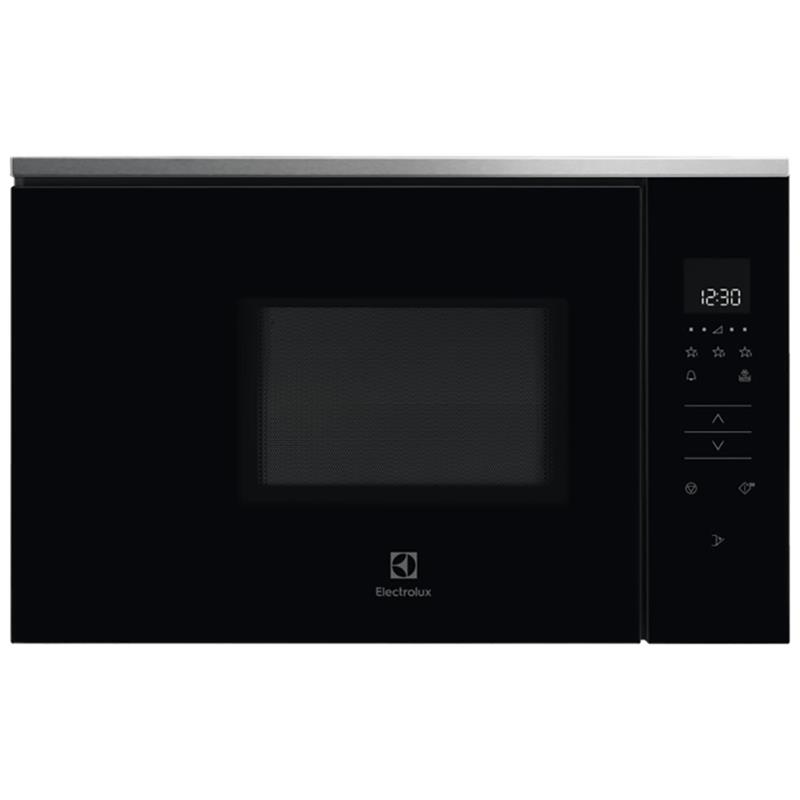 Electrolux, 17 L, 800 W, must/roostevaba teras - Integreeritav mikrolaineahi