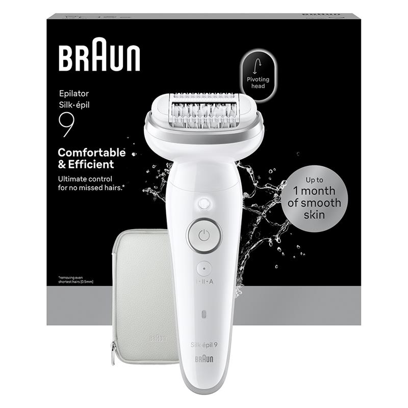 Braun Silk épil 9, Wet & Dry, valge - Epilaator